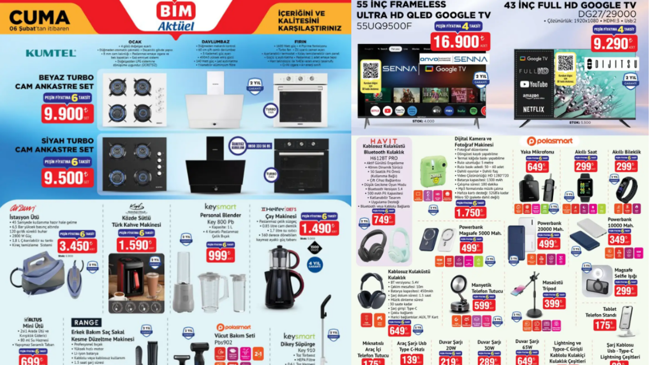 BİM 6 Şubat Aktüel Kataloğu: Sevgililer günü sürprizleri ve indirimli ürünler raflarda