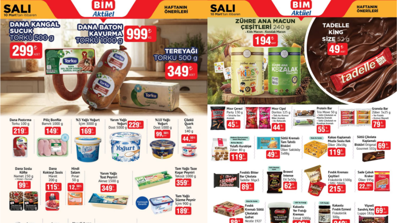 BİM 10 Mart Aktüel Kataloğu yayımlandı: Et, süt ve temizlik ürünlerinde dikkat çeken fiyatlar
