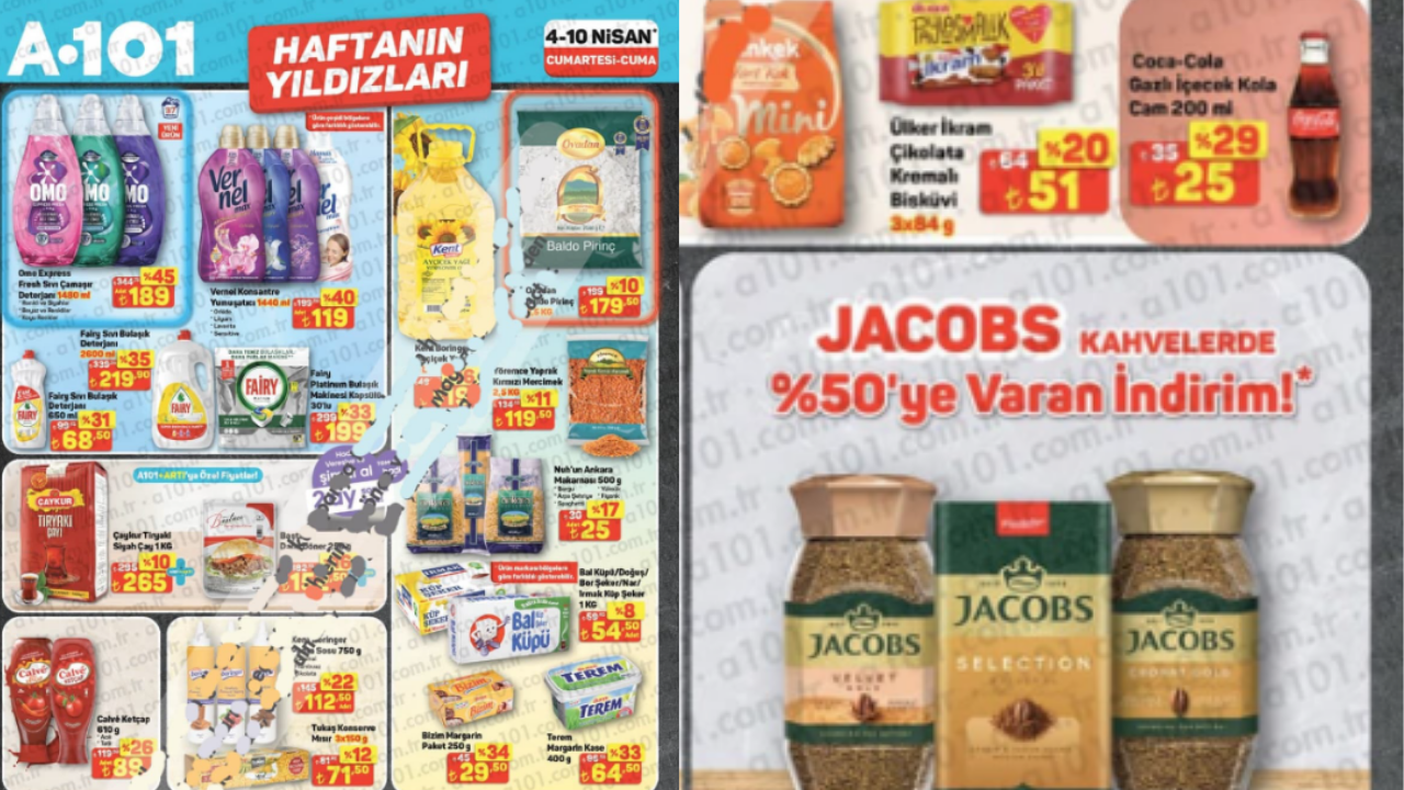 A101 4 Nisan kataloğu yayımlandı: Kahvede yüzde 50 indirim fırsatı!